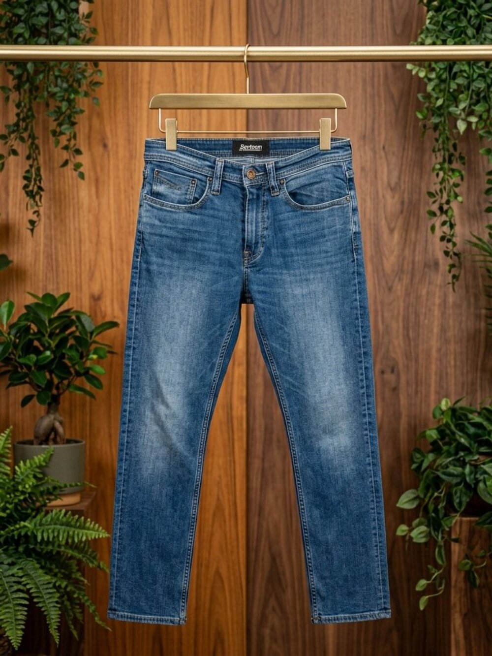 REVTOWN  Jeans Men 30x30  (*30x27) Blue SHARP Straight Leg Stretch Western